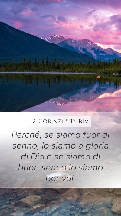 2 Corinzi 5:13 RIV Bible Verse Image
