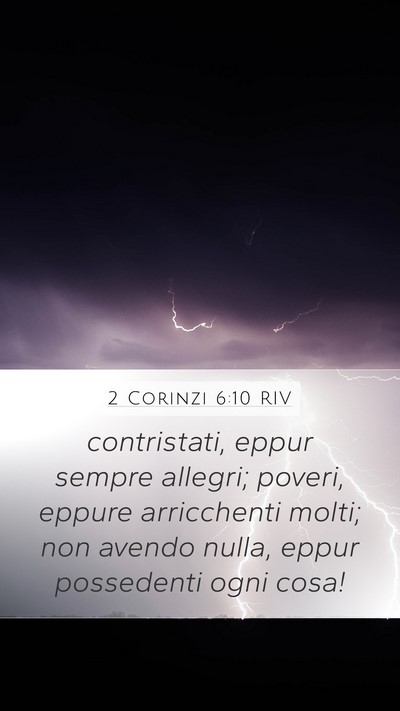 2 Corinzi 6:10 RIV Bible Verse Image