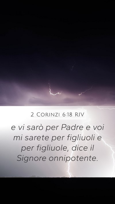 2 Corinzi 6:18 RIV Bible Verse Image
