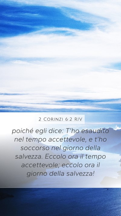 2 Corinzi 6:2 RIV Bible Verse Image