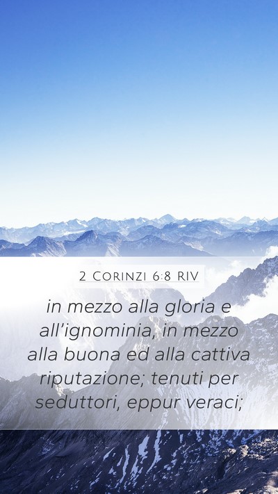 2 Corinzi 6:8 RIV Bible Verse Image