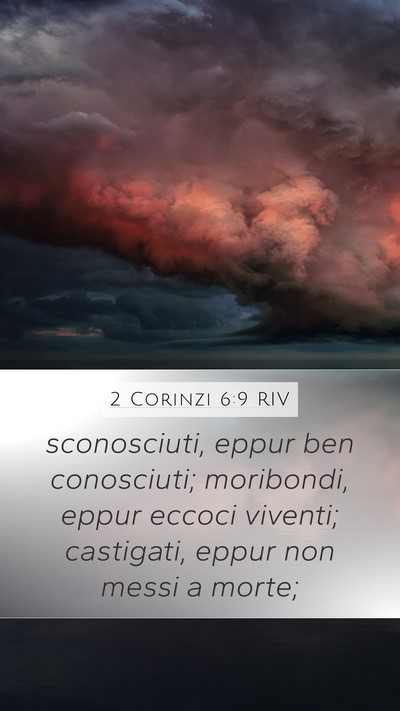 2 Corinzi 6:9 RIV Bible Verse Image