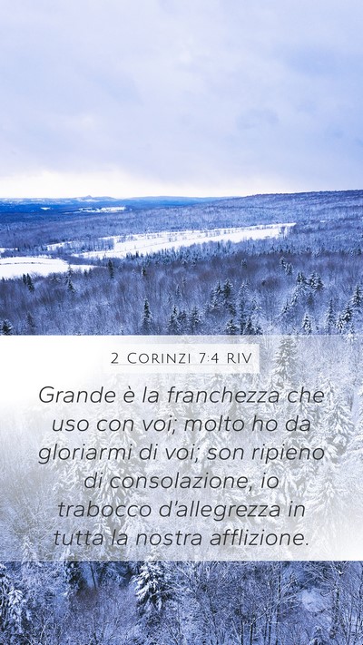2 Corinzi 7:4 RIV Bible Verse Image