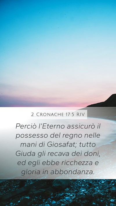 2 Cronache 17:5 RIV Bible Verse Image