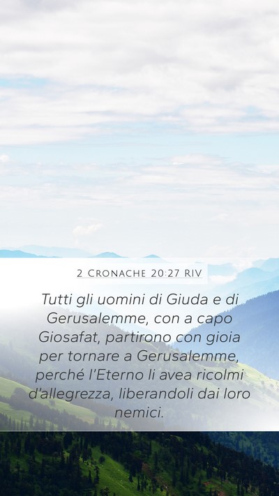 2 Cronache 20:27 RIV Mobile Phone Wallpaper - Tutti gli uomini di Giuda e di Gerusalemme, con a - Mobile Bible Verse Wallpaper