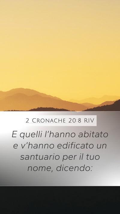2 Cronache 20:8 RIV Bible Verse Image