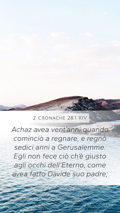 2 Cronache 28:1 RIV Bible Verse Image