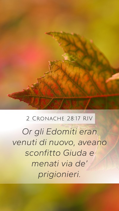 2 Cronache 28:17 RIV Bible Verse Image
