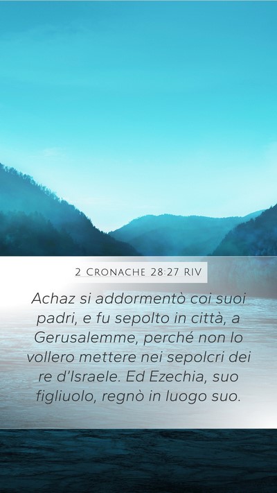 2 Cronache 28:27 RIV Bible Verse Image