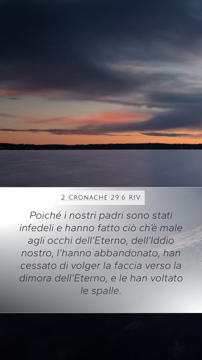 2 Cronache 29:6 RIV Bible Verse Image