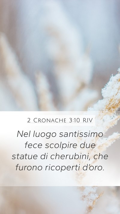 2 Cronache 3:10 RIV Mobile Phone Wallpaper - Nel luogo santissimo fece scolpire due statue di - Mobile Bible Verse Wallpaper