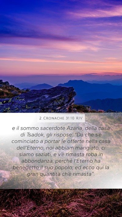 2 Cronache 31:10 RIV Bible Verse Image