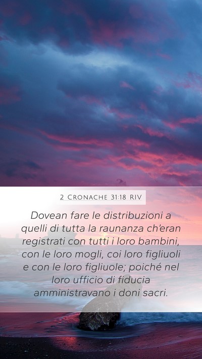 2 Cronache 31:18 RIV Mobile Phone Wallpaper - Dovean fare le distribuzioni a quelli di tutta la - Mobile Bible Verse Wallpaper