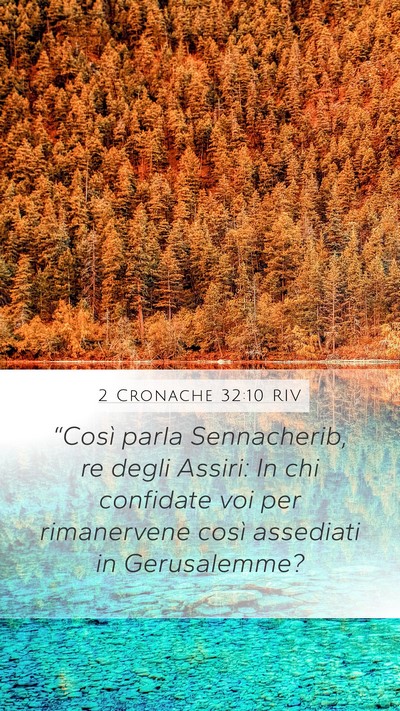 2 Cronache 32:10 RIV Bible Verse Image