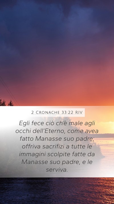 2 Cronache 33:22 RIV Bible Verse Image
