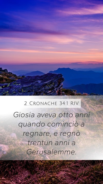 2 Cronache 34:1 RIV Bible Verse Image