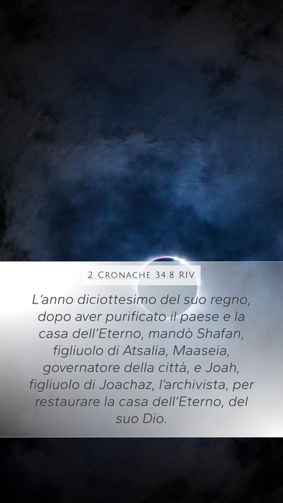 2 Cronache 34:8 RIV Bible Verse Image