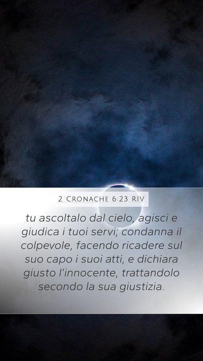 2 Cronache 6:23 RIV Bible Verse Image