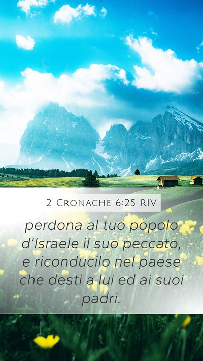 2 Cronache 6:25 RIV Mobile Phone Wallpaper - perdona al tuo popolo d’Israele il suo peccato, - Mobile Bible Verse Wallpaper