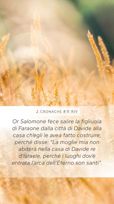 2 Cronache 8:11 RIV Bible Verse Image