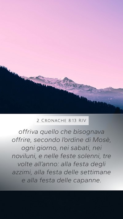 2 Cronache 8:13 RIV Bible Verse Image