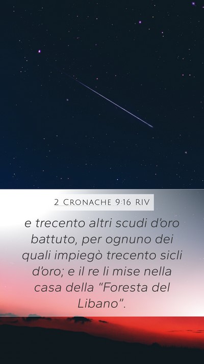 2 Cronache 9:16 RIV Bible Verse Image