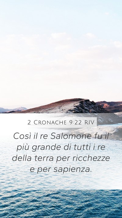 2 Cronache 9:22 RIV Bible Verse Image
