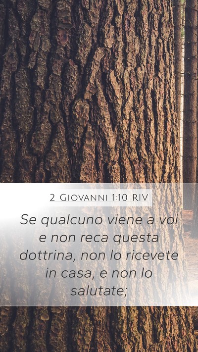 2 Giovanni 1:10 RIV Bible Verse Image
