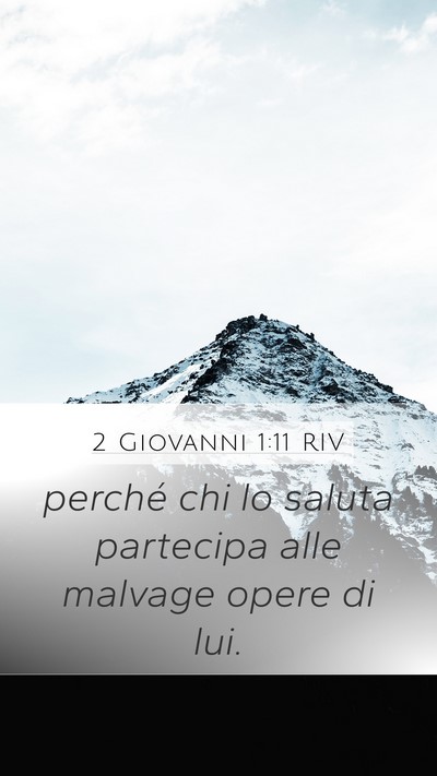 2 Giovanni 1:11 RIV Bible Verse Image