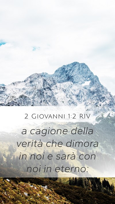 2 Giovanni 1:2 RIV Bible Verse Image