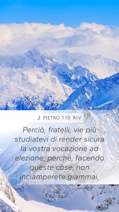 2 Pietro 1:10 RIV Bible Verse Image