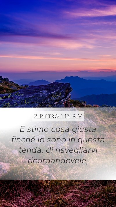 2 Pietro 1:13 RIV Bible Verse Image