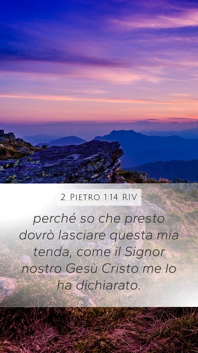 2 Pietro 1:14 RIV Bible Verse Image
