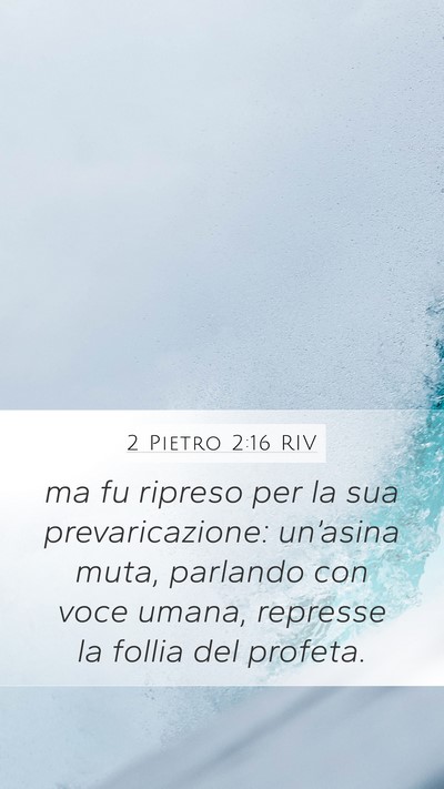 2 Pietro 2:16 RIV Bible Verse Image