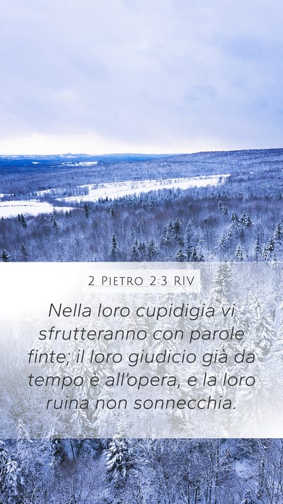 2 Pietro 2:3 RIV Bible Verse Image