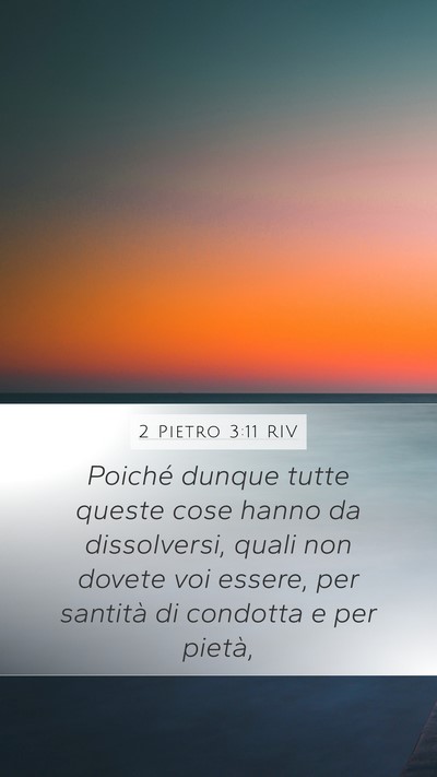 2 Pietro 3:11 RIV Bible Verse Image