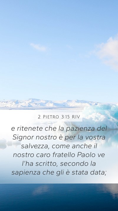2 Pietro 3:15 RIV Bible Verse Image