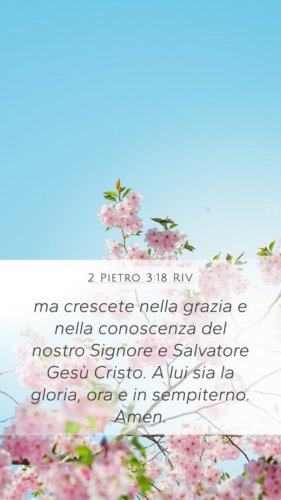 2 Pietro 3:18 RIV Bible Verse Image