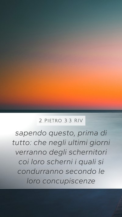 2 Pietro 3:3 RIV Bible Verse Image