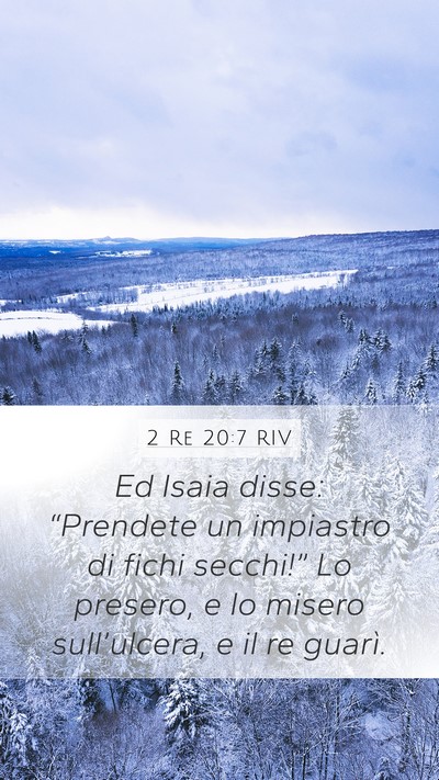 2 Re 20:7 RIV Mobile Phone Wallpaper - Ed Isaia disse: “Prendete un impiastro di fichi - Mobile Bible Verse Wallpaper