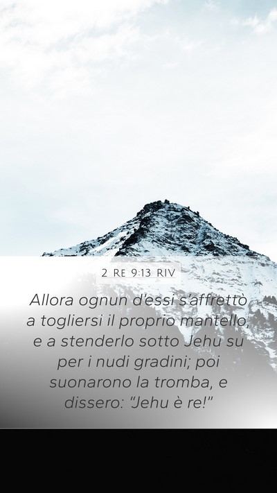 2 Re 9:13 RIV Bible Verse Image