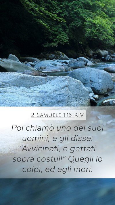 2 Samuele 1:15 RIV Bible Verse Image