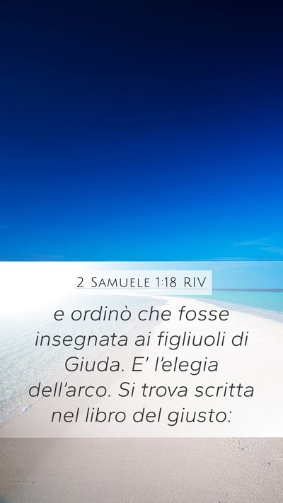 2 Samuele 1:18 RIV Bible Verse Image