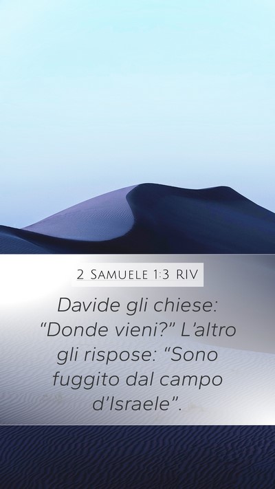 2 Samuele 1:3 RIV Mobile Phone Wallpaper - Davide gli chiese: “Donde vieni?” L’altro - Mobile Bible Verse Wallpaper