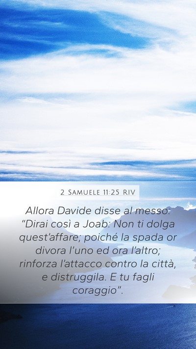 2 Samuele 11:25 RIV Bible Verse Image