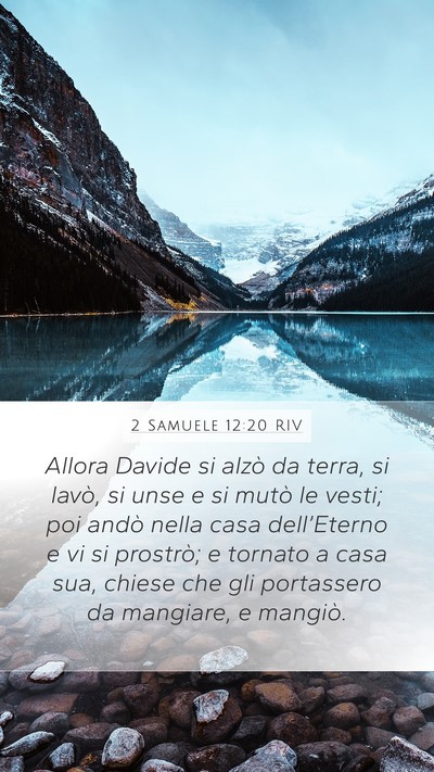 2 Samuele 12:20 RIV Bible Verse Image