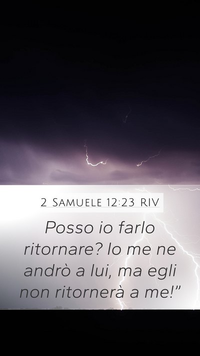 2 Samuele 12:23 RIV Mobile Phone Wallpaper - Posso io farlo ritornare? Io me ne andrò a lui, - Mobile Bible Verse Wallpaper