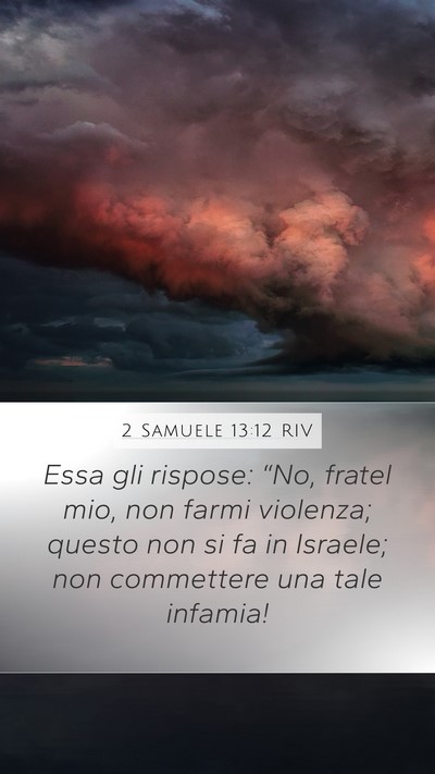 2 Samuele 13:12 RIV Bible Verse Image