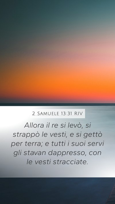 2 Samuele 13:31 RIV Bible Verse Image