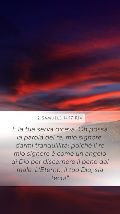 2 Samuele 14:17 RIV Bible Verse Image